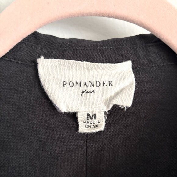 Pomander Place Black Polly Shirt Dress Women’s Size Medium - Picture 4 of 9